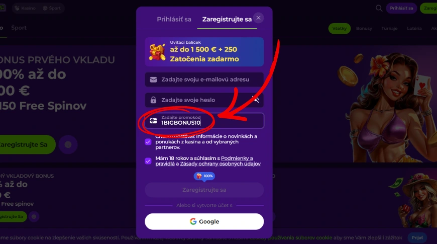 Ako získať exkluzívny balíček uvítací balíček Gambloria