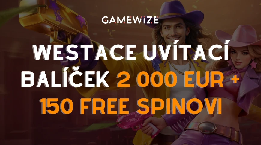 2000 EUR a 150 free spinov s Westace Casino uvítací balíček