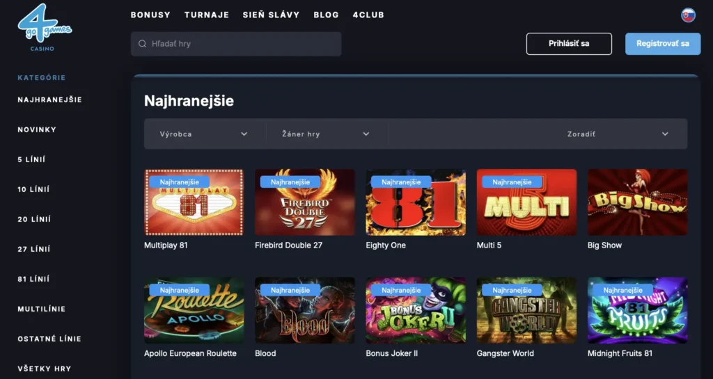 Go4Games Casino hry