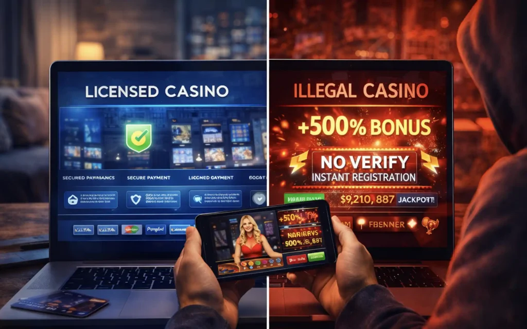 Legálne vs. nelegálne kasíno