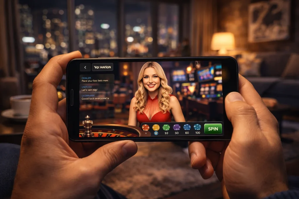 Live casino roulette