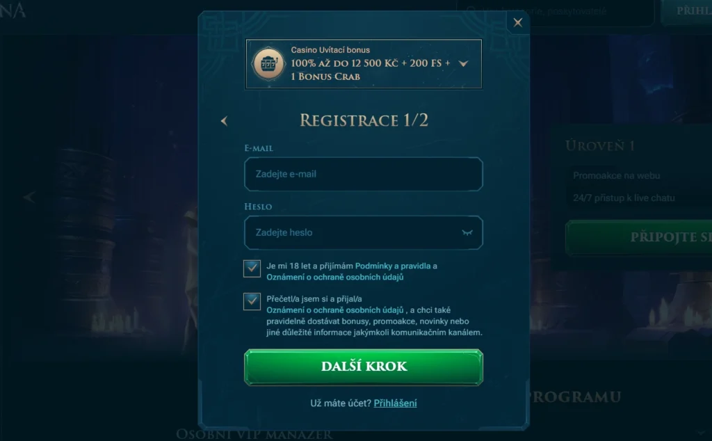 Slotuna Casino registrácia