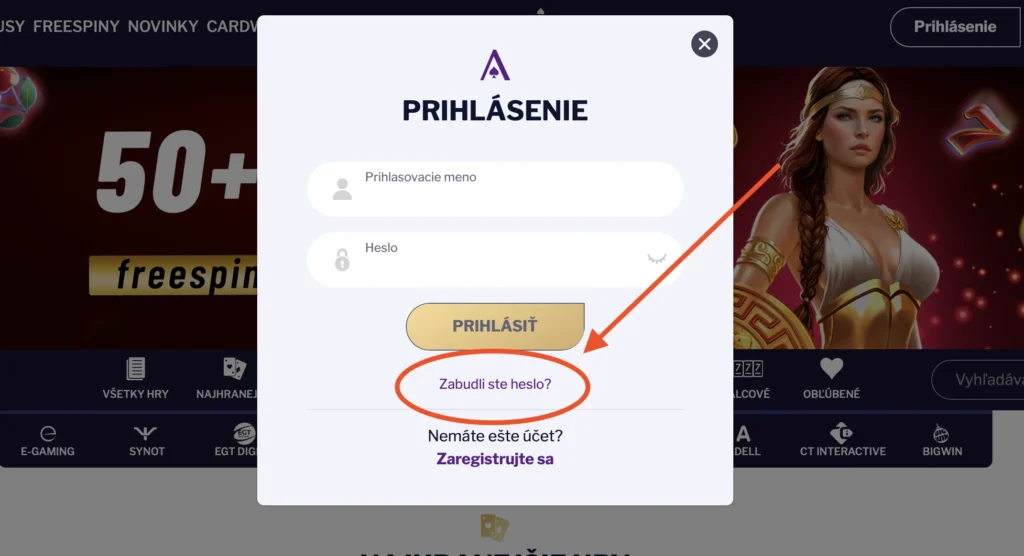 cardwin obnova hesla