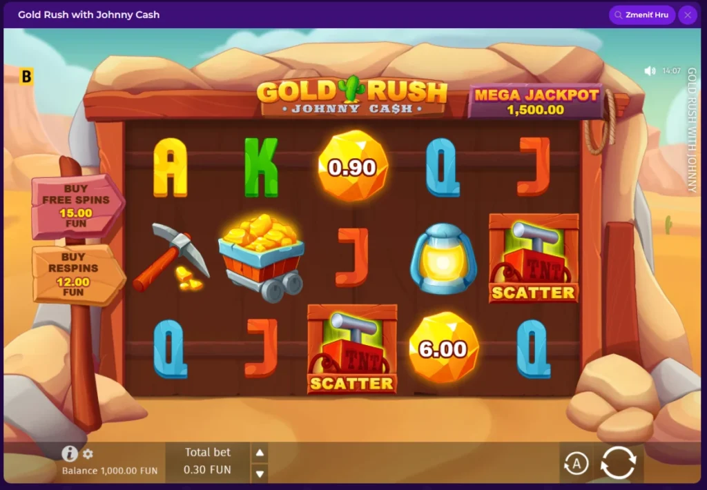 Exkluzívny balíček uvítací balíček Gambloria hra Gold Rush