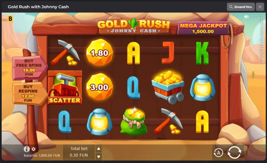 Luckycapone Casino Bonus hra Gold Rush