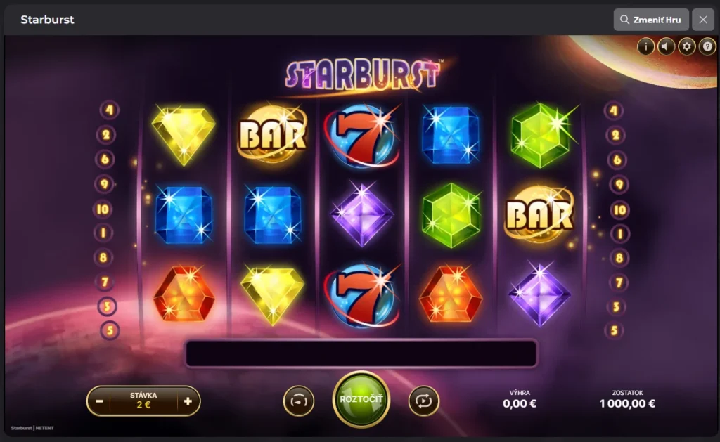 luckycapone promo kódy hra starburst