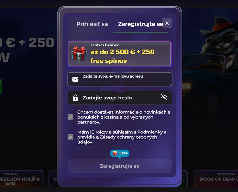 luckycapone casino registrácia