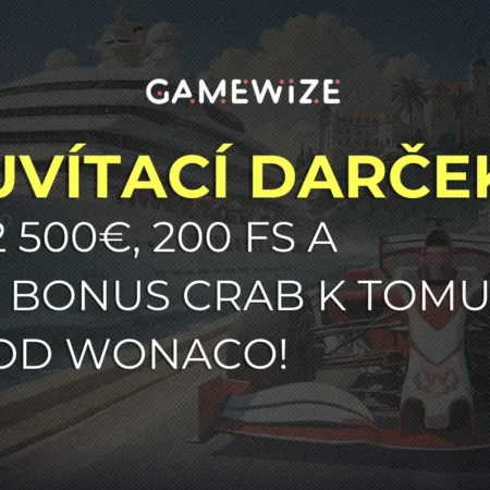 Wonaco uvítací balíček vám vyrazí dych: 2 500 EUR, 200 free spinov a 1 Bonus Crab k tomu
