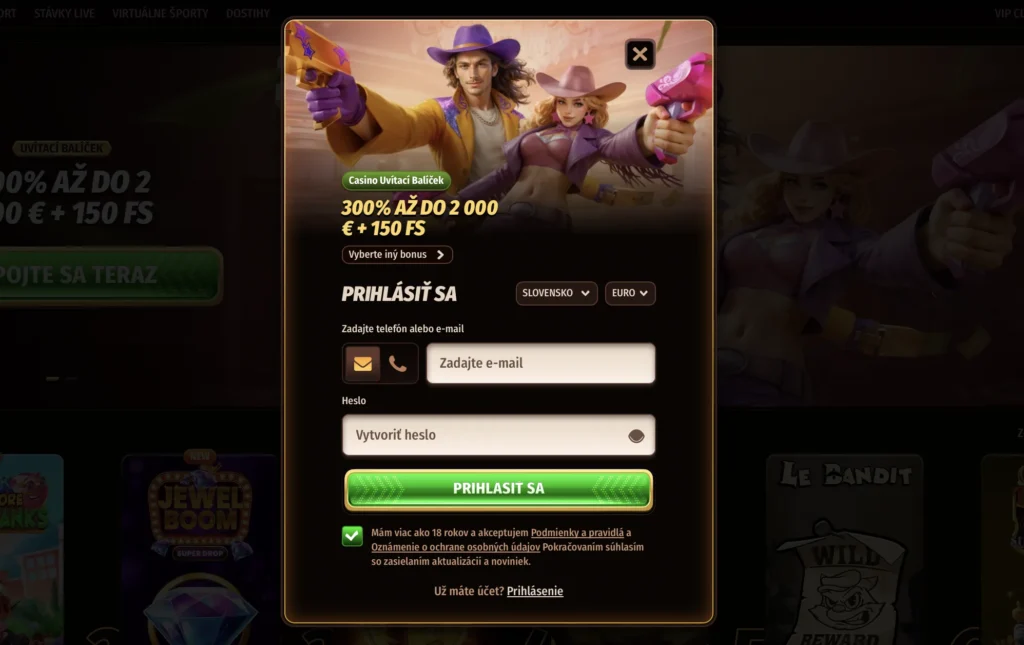 westace casino registracia