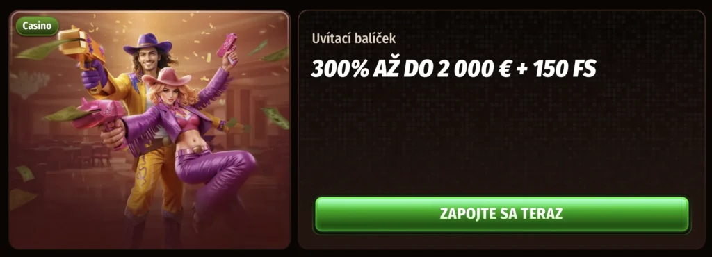 westace online casino uvitaci balicek