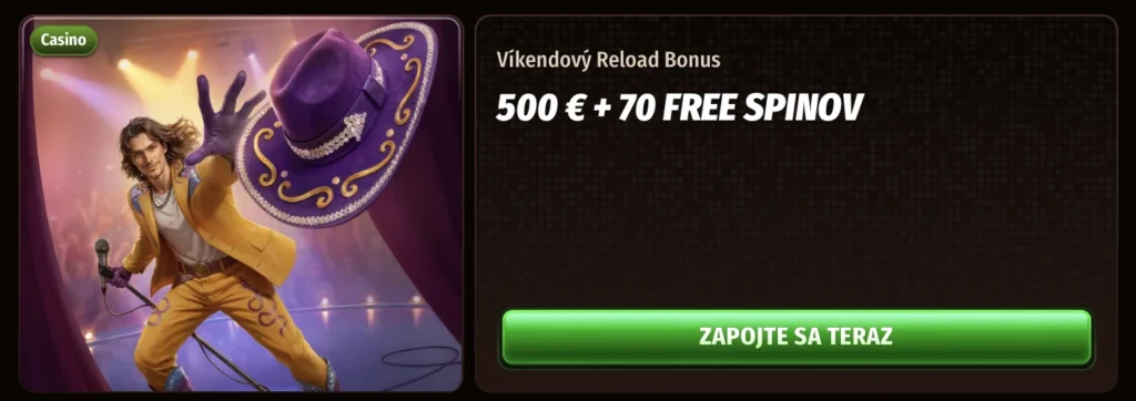 westace vikendovy reload bonus