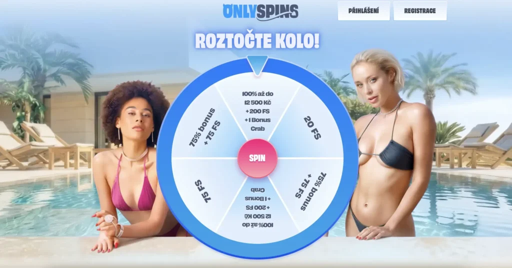 OnlySpins koleso štastia