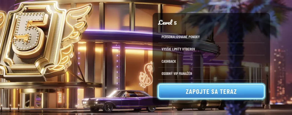 VIP program kasína Wyns