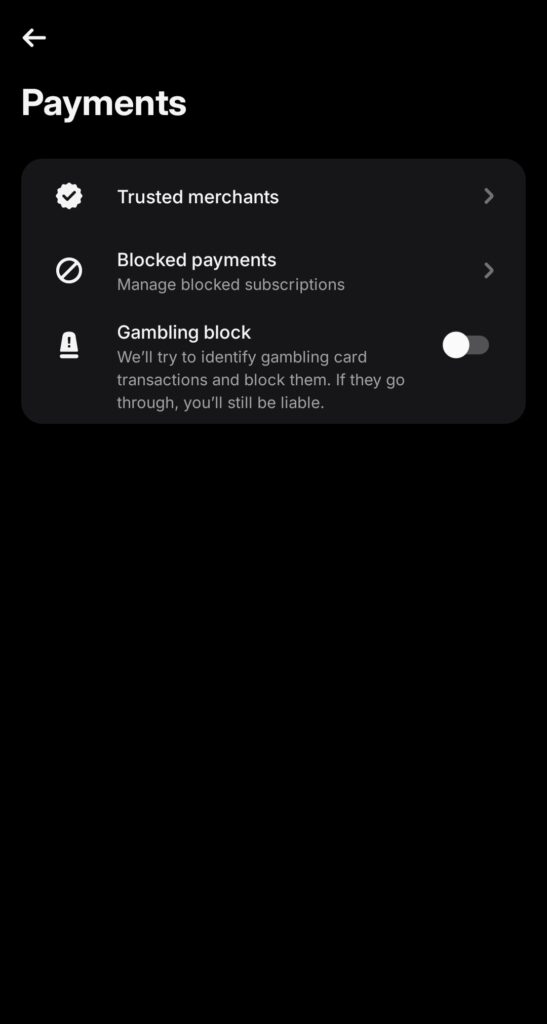 Zablokovana platba cez revolut kasino