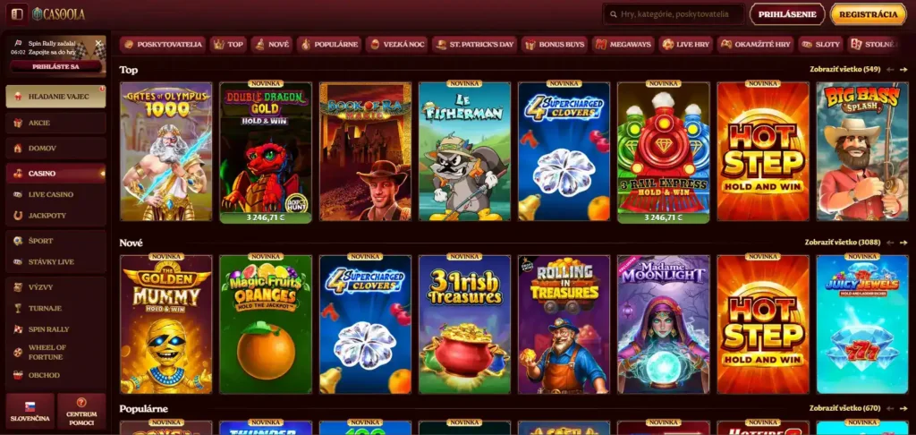 Casoola Casino ponuka hier