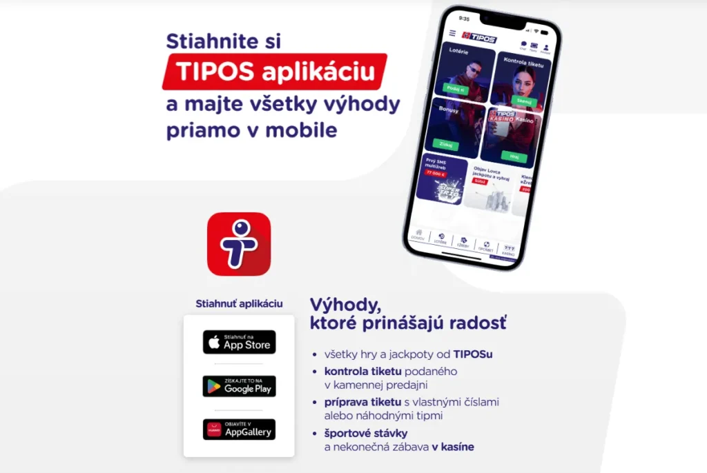 Tipos Casino mobilná aplikácia