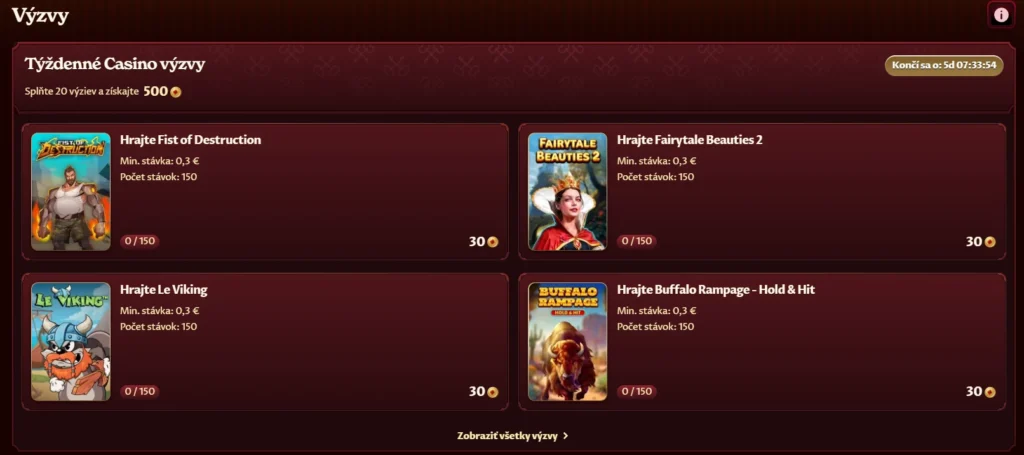 Casoola Casino výzvy