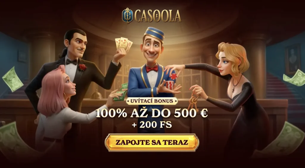 Casoola Casino uvítací bonus 100 % až do 500 € a 200 FS
