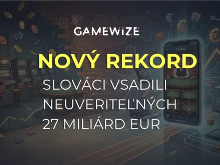 Slovenský hazardný trh prelomil rekord: Slováci v roku 2025 vsadili 26,77 miliardy eur