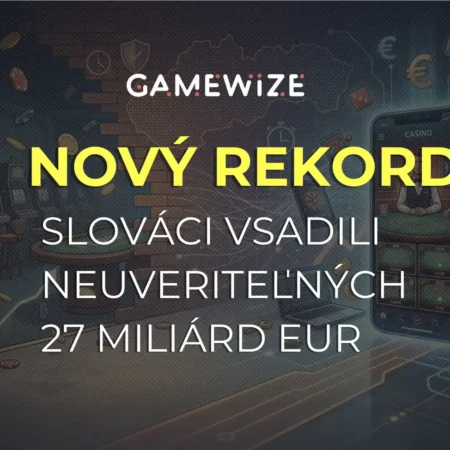 Slovenský hazardný trh prelomil rekord: Slováci v roku 2025 vsadili 26,77 miliardy eur