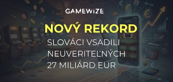 Slovenský hazardný trh prelomil rekord: Slováci v roku 2025 vsadili 26,77 miliardy eur