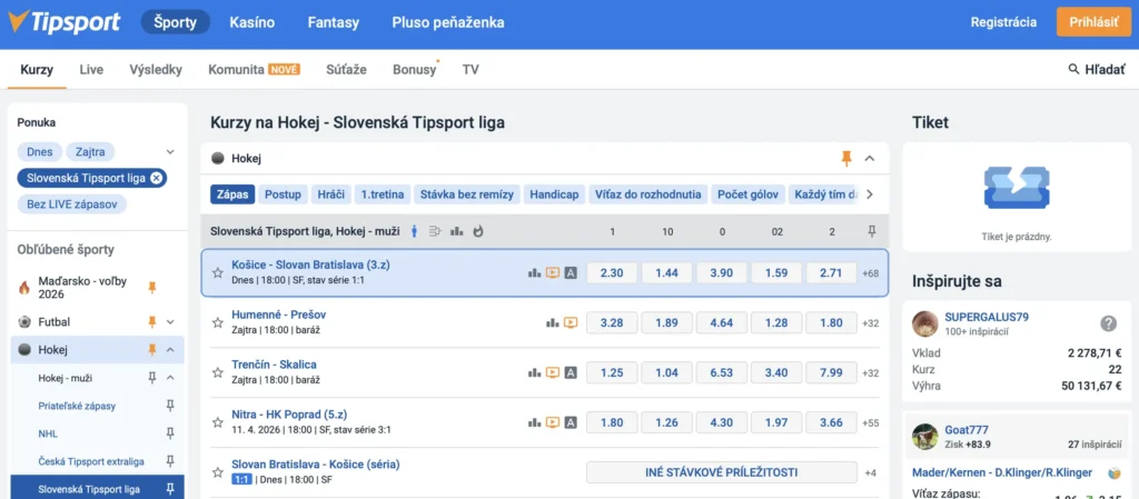 Tipos extraliga zápasy tipovanie