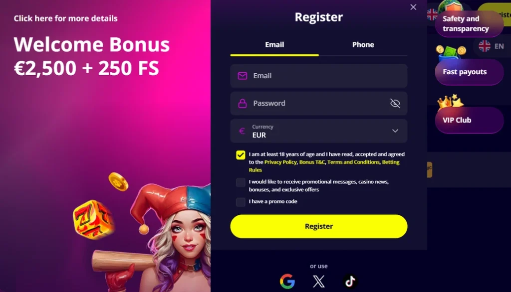 slotoro casino registrácia