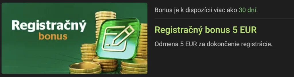 chance bonus za registráciu na tipovanie