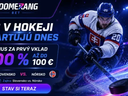 MS v hokeji štartujú DNES! Stav si na Slovákov v Boomerang Bet a získaj až 100 € k prvému vkladu