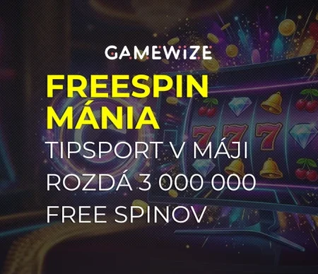 Májová Tipsport Freespinmánia štartuje už dnes – hrajte o 3 000 000 free spinov