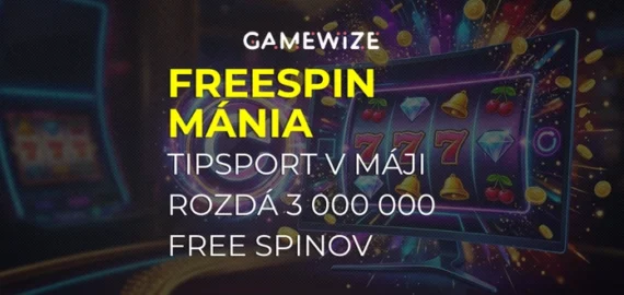Májová Tipsport Freespinmánia štartuje už dnes – hrajte o 3 000 000 free spinov