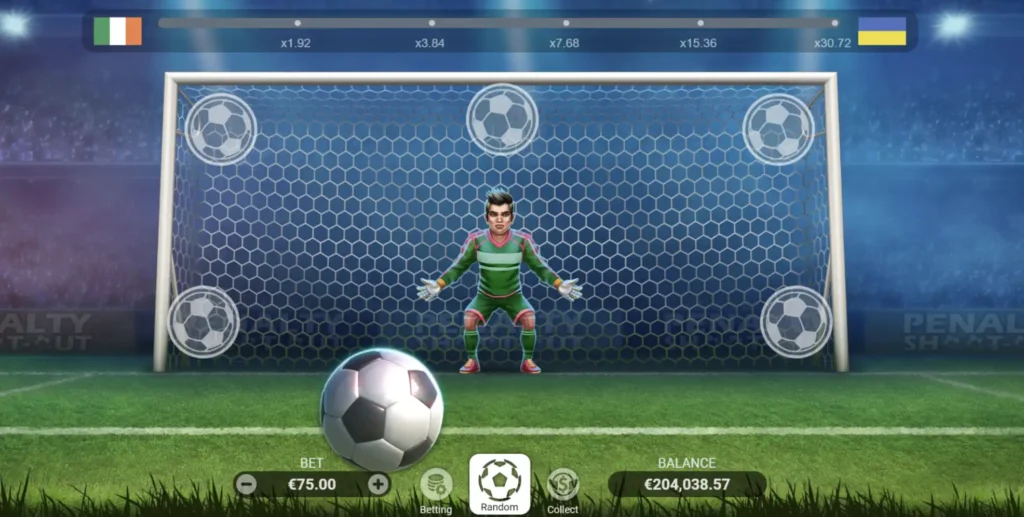 futbalový hrací automat Penalty Shoot Out