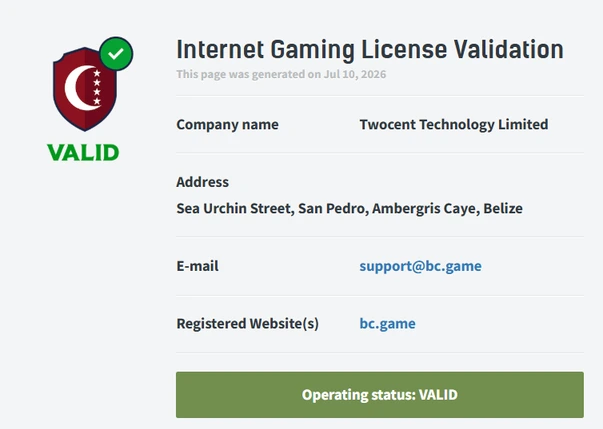 bc.game casino licencia