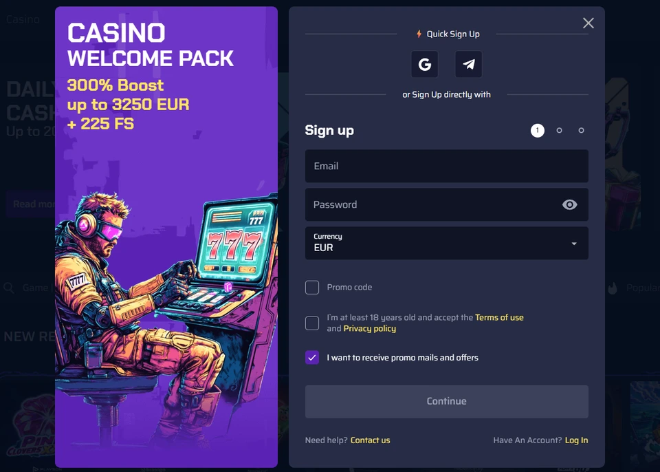 casino betory registrácia