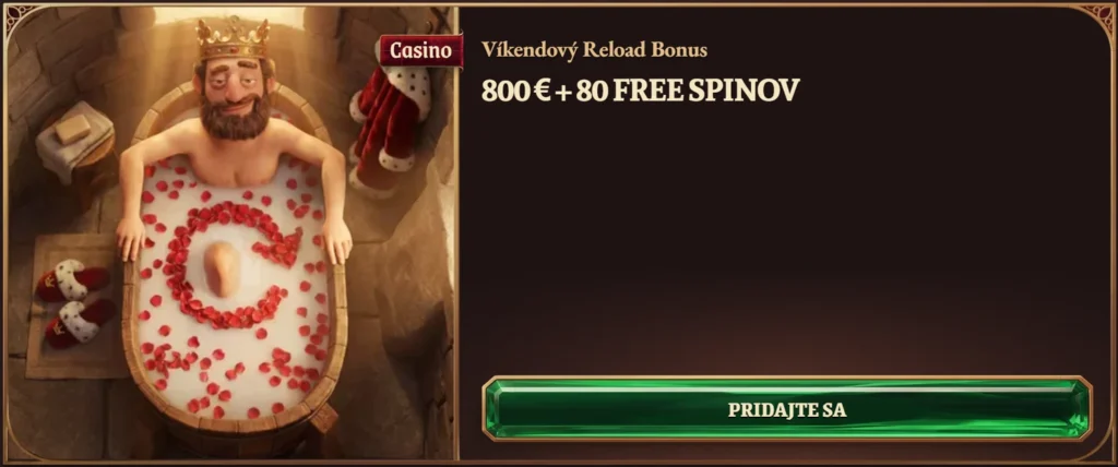 crazytower casino víkendový reload bonus