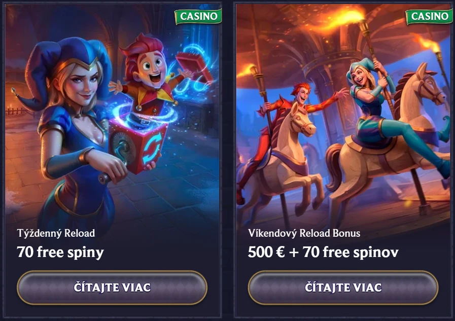 kasíno lolajack reload bonusy