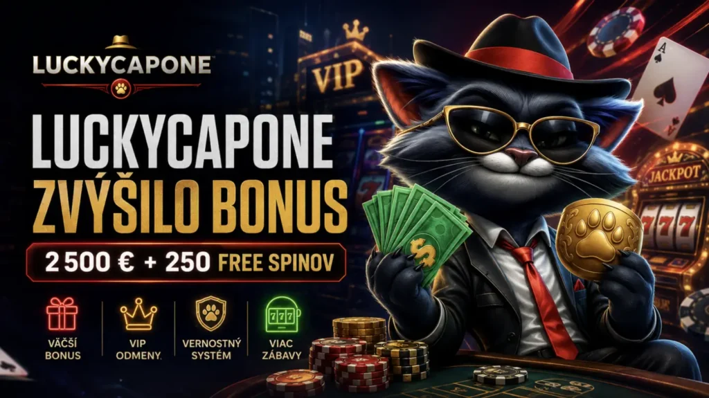 luckycapone zvýšilo uvítací bonus
