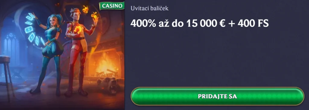 uvítací lolajack bonus