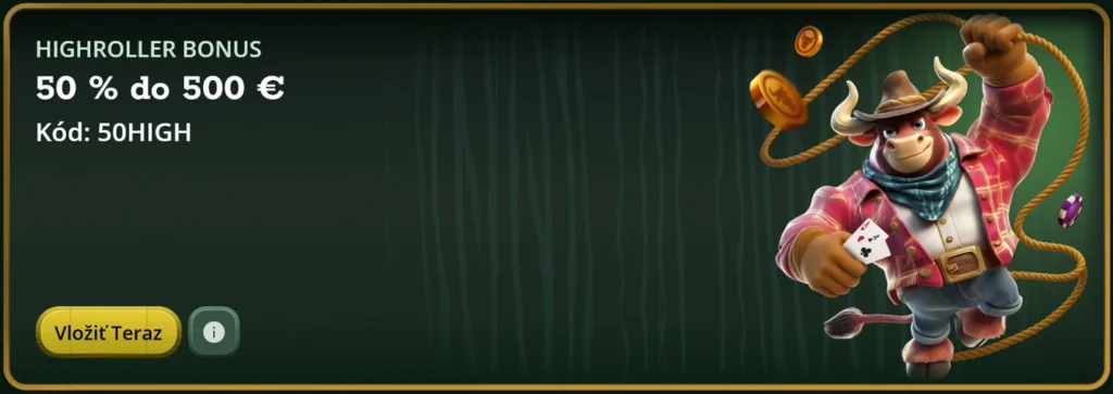 highroller bonus v kasíne cowboyspin